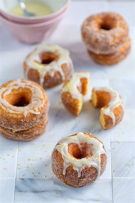 Christmas Cronuts With Marzipan Pastry Cream Sweet Dough Delicious