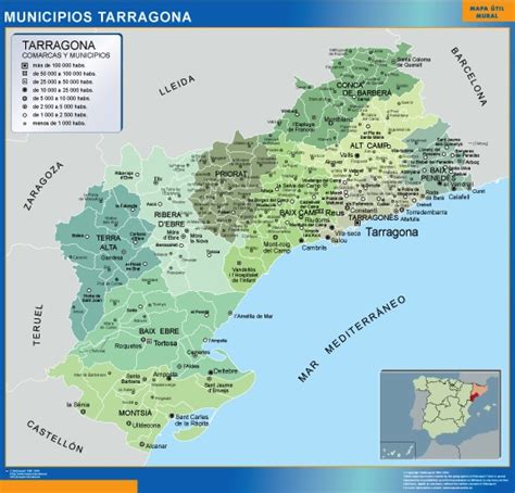 Mapa Tarragona Por Municipios Grande Mapas Grandes De Pared De Espa A