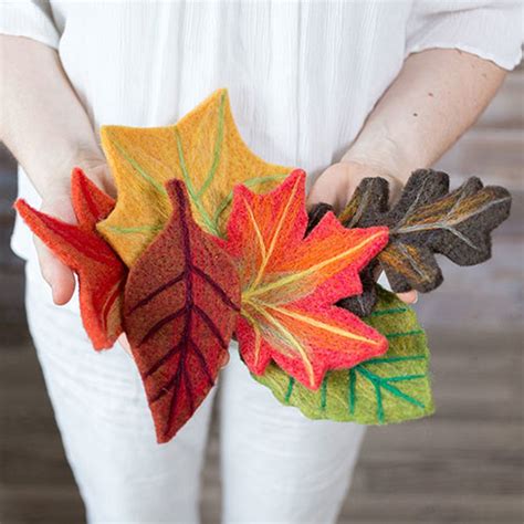 Sculpting With Wool Needle Felting Kit Fall Leaves Needle Felting