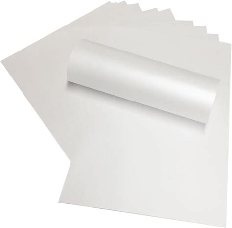 20 X A4 Frost White Double Sided Pearl Pearlescent Paper 120gsm