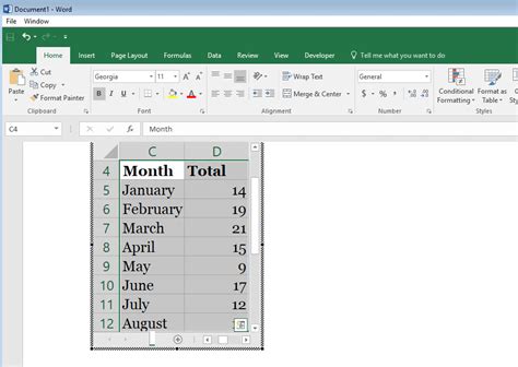 How To Put Excel Formulas In A Word Document The Learning Zone