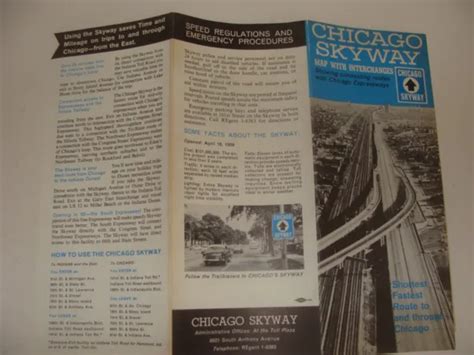 Chicago Skyway Map C 1962 Expressway Interchanges 2338 Picclick