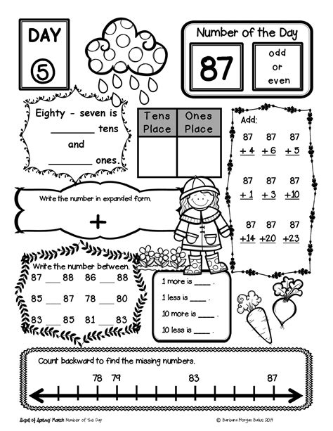 Number Of The Day Freebie 3rd Grade Math Worksheets Homeschool Math