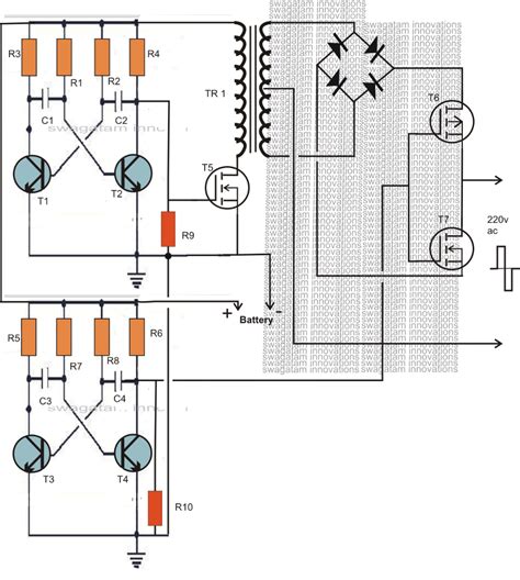 5kva Ferrite Core Inverter Circuit Full Working Diagram With