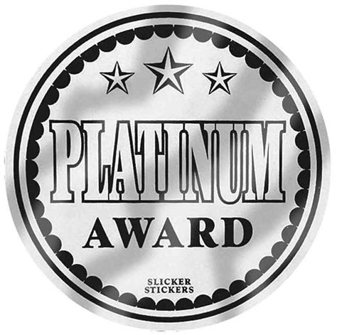 Platinum Award Stickers School Merit Solutions