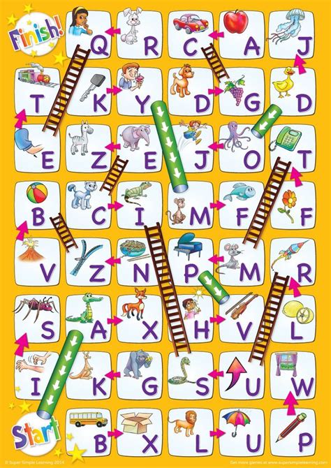 Uppercase Alphabet Chutes And Ladders Game Super Simple Alphabet