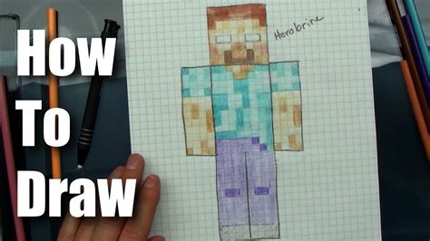 Today we will show you how to draw steve with pickaxe from minecraft. How To Draw - Herobrine from Minecraft - YouTube