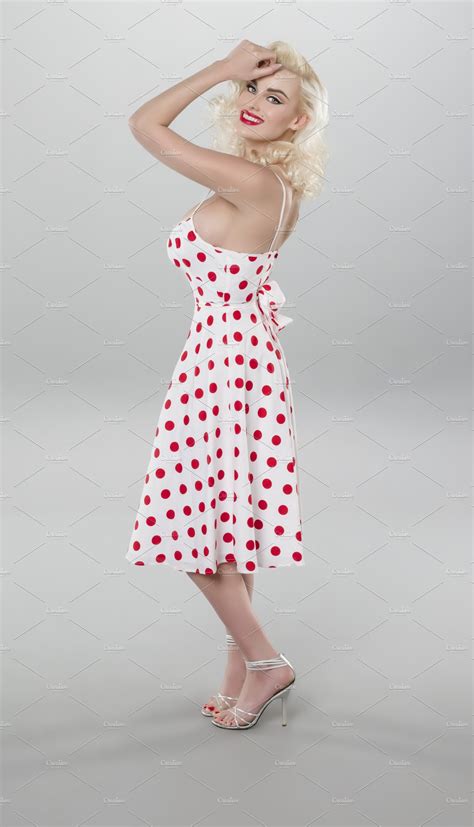 Pinup Model Stock Photo Containing Polka Dot And Pinup Beauty