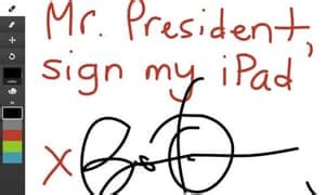 First elected to the presidency in 2008, he won a second term in 2012. Barack Obama becomes first US president to autograph an ...
