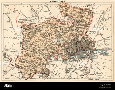 Middlesex England Map High Resolution Stock Photography And Images Alamy