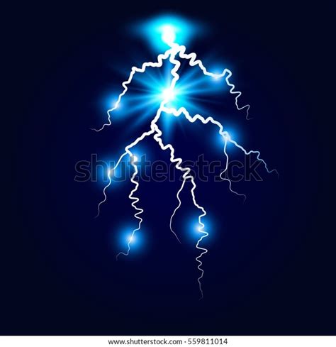 Ball Lightning Plasma Sphere Electric Discharge Stock Vector Royalty