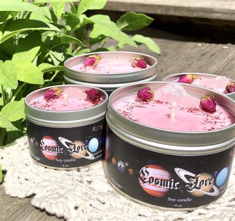 Cosmic Love Candle Made With Soy Wax And Infused With Rose Etsy Soy