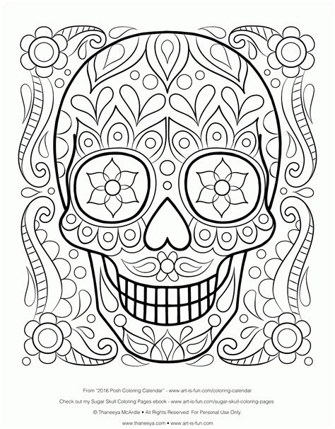 Free Printable Day Of The Dead Coloring Pages Free Printable A To Z