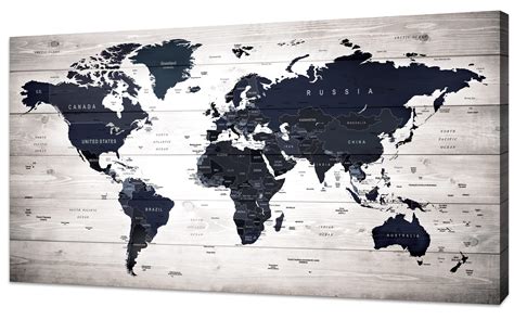 World Map Wall Art Canvas Print Poster Vintage Photos Painting Nautical