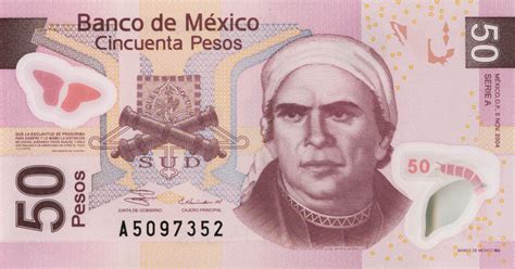 50 Mexican Pesos Banknote Series F Exchange Yours For Cash Today