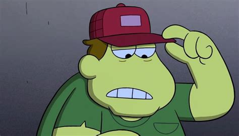 A Cartoon Character Wearing A Red Hat And Green Shirt