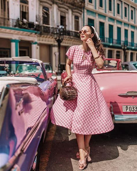 Pink Retro Dress Vintage Outfits Vintage Fashion 1950s 50s Fashion