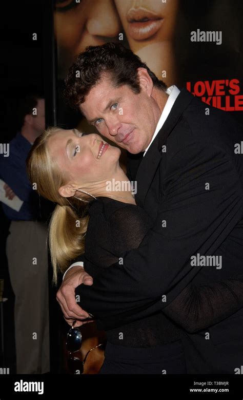Los Angeles Ca July 31 2001 Actor David Hasselhoff And Wife Pamela At