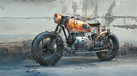 steampunk motorcycle ai generated artwork nightcafe creator