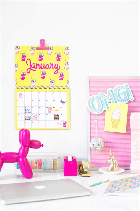 Free Printable 2017 Wall Calendar Studio Diy