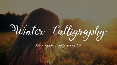 Winter Calligraphy Font Download Free For Desktop And Webfont