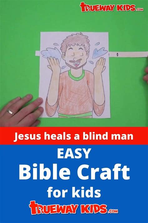 Jesus Heals A Blind Man Easy Bible Craft For Kids Video In 2021