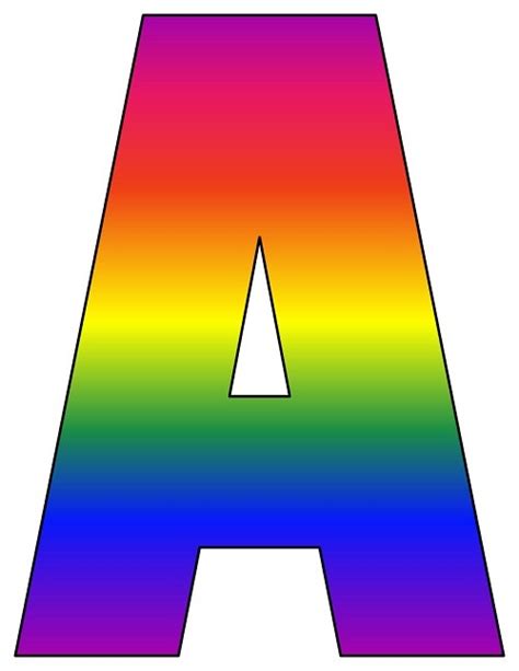 Printable Bubble Letters Rainbow