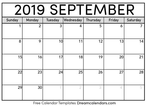 In fact, our most popular calendar template is downloaded by marketers although thousands of marketers use our calendar template to manage their work every day, we no longer think that it's the best tool for the job. Printable September 2019 Calendar Templates | by Helena ...