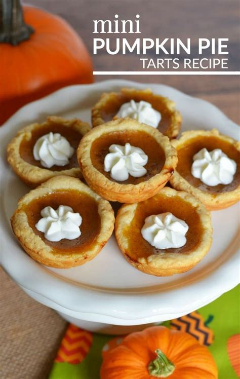 Easy Mini Pumpkin Pie Tart Recipe Recipe Mini Pumpkin Pies Tart