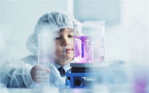 Little Child Scientist In Lab Stock Photo By ©shock 5479642