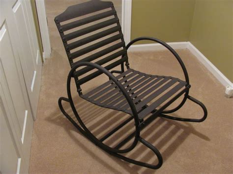 Here's all the steps in between: Retro Metal Outdoor Rocking Chair | Collectors Weekly