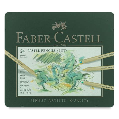 Faber Castell Pitt Pastel Pencil Set Assorted Colors Tin Box Set Of