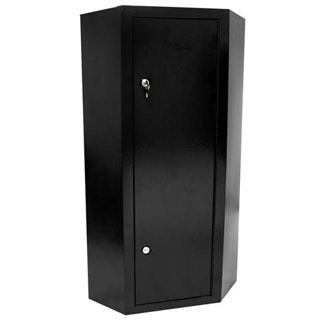 Ideally used by military, police department, law enforcement armories or private gun collectors. Homak Security 10-Gun Corner Black Steel Security Cabinet ...