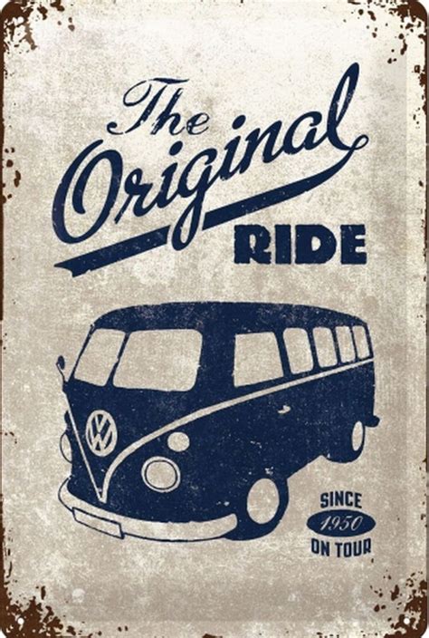 Nostalgic Art Vw Bulli The Original Ride 1950 20 X 30 Cm Blechschild