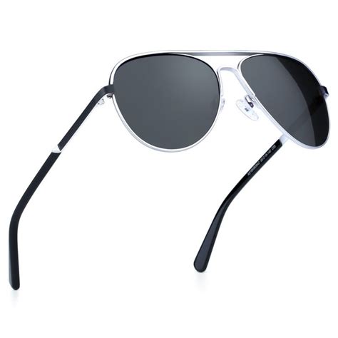 aviator polarized sunglasses for men stainless steel frame with handcrafted legs uv400 lenses