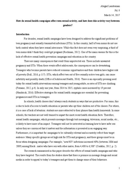 Final Review Of Literature Pdf Adolescence Sexual Intercourse