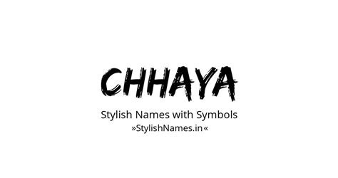 193 Chhaya Stylish Names And Nicknames 🔥😍 Copy Paste