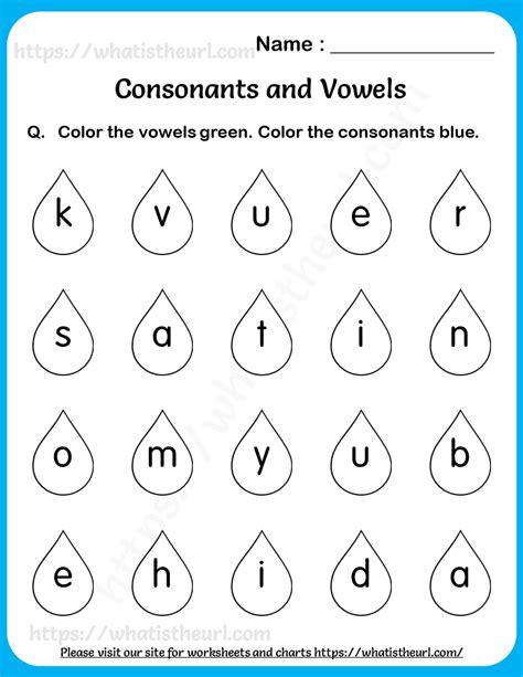 Vowels And Consonant Worksheets Kindergarten