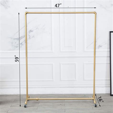 High End Luxury Gold Clothing Rack Rail Industrial Pipe Tidy Etsy