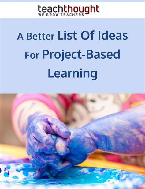 A Better List Of Ideas For Project Based Learning While There Is No