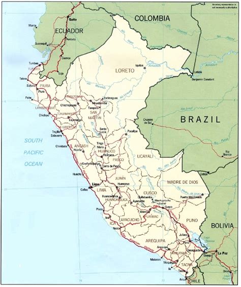 Peru Straßenkarte