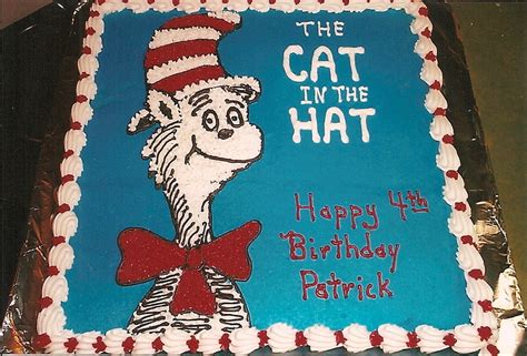 Cat In The Hat Birthday Cake