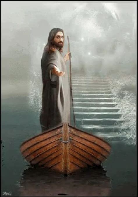 A Man Standing On Top Of A Boat In The Water