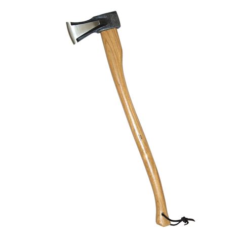 Sometimes known as a wood splitting maul or a maul axe, this bladed tool features the opposite qualities of an axe, starting with the fact that it is blunt and fat. 3.016.T Axe with splitting wedge