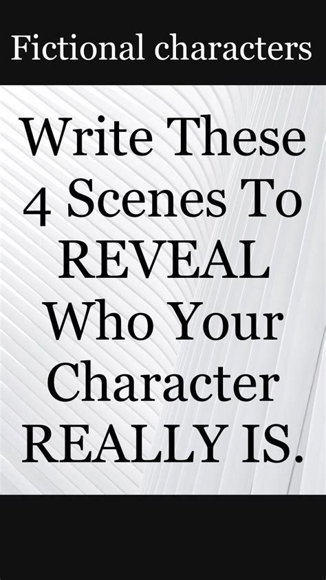 Write 4 Scenes That Reveal Who Your Character Is Seamlessly Book