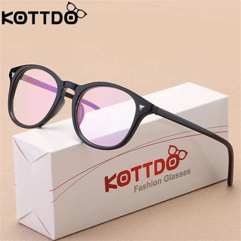 Kottdo 2019 Womens Retro Round Glasses Frame Mens Computer Glasses Fuzweb Mens Glasses