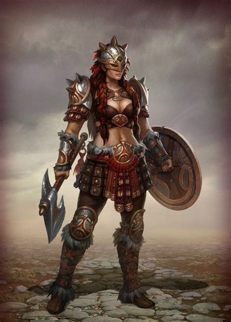 Warrioress Fantasy Female Warrior Fantasy Character Design Warrior