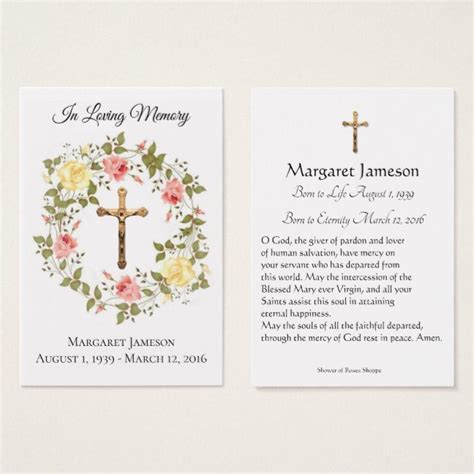 Prayers for healing, hope and. Catholic Floral Sympathy Condolence Holy Card | Funeral ...