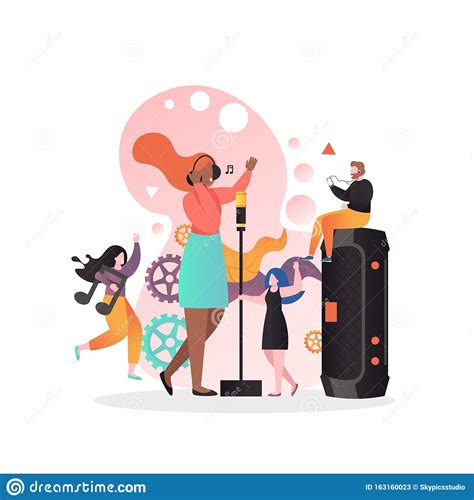 Singer Vector Concept For Web Banner Website Page Stock Vector