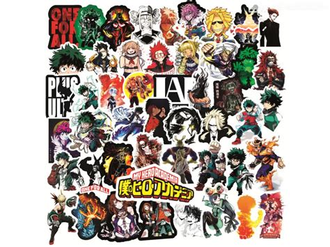 100pcs My Hero Academy Stickers Anime Decals For Diy Hydroflasks